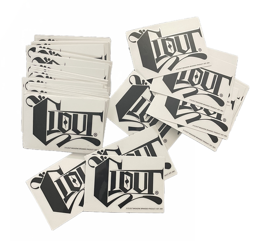 REVISTA CLOUT - VINILO OG LOGO 4 EN CALCOMANÍA IMPERMEABLE RESISTENTE A LOS UV NEGRO O BLANCO
