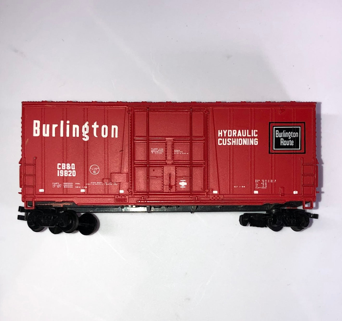 'DIAR' HO Scale Model Train, Mouth Painted by Benny Diar -  Red Burlington Route