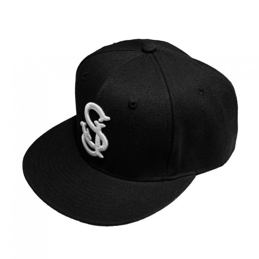 CLOUT SJ Logo SNAPBACK (New Era Fit) en NEGRO sobre NEGRO
