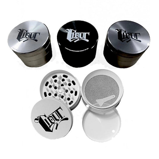 CLOUT 4-Layer GRANDE 3" Herb/Cannabis GRINDER Alta calidad 100% Aluminio - En 4 colores