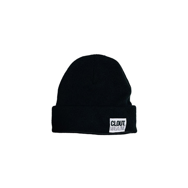 CLOUT MAGAZINE - Gorro de punto con doble pliegue - NEGRO