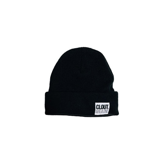 CLOUT MAGAZINE - Gorro de punto con doble pliegue - NEGRO