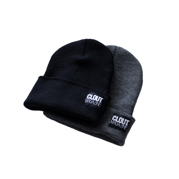 CLOUT MAGAZINE - Gorro de punto con pliegue único - NEGRO
