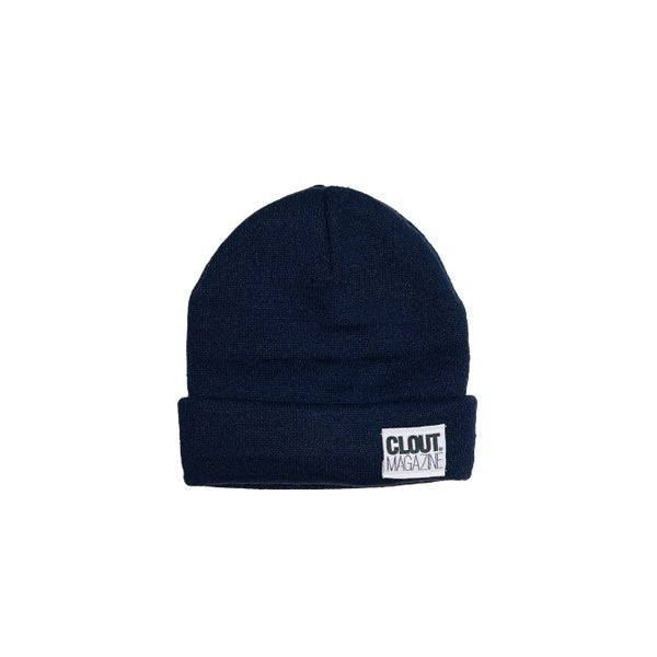 CLOUT MAGAZINE - Gorro de punto con doble pliegue - NEGRO