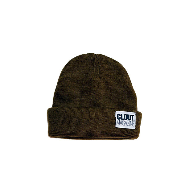 CLOUT MAGAZINE - Gorro de punto con doble pliegue - NEGRO