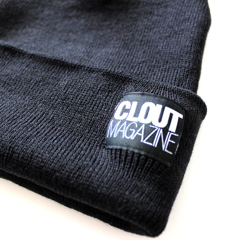 CLOUT MAGAZINE - Gorro de punto con pliegue único - NEGRO
