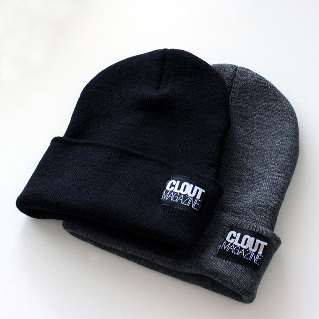 CLOUT MAGAZINE - Gorro de punto con pliegue único - NEGRO