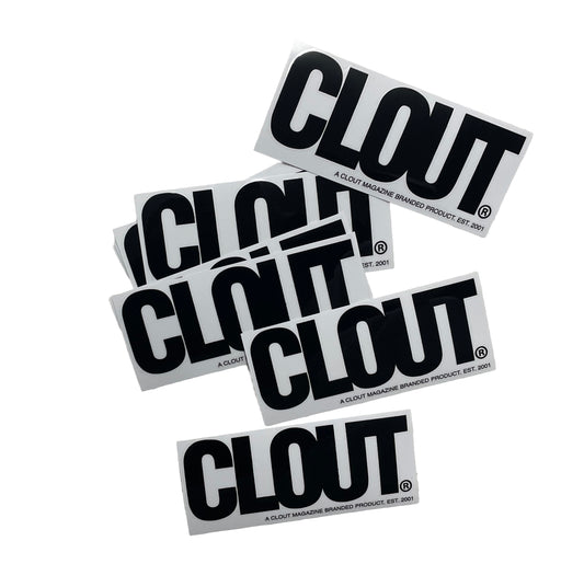 REVISTA CLOUT - ENCABEZADO DE VINILO 6 PULGADAS CALCOMANÍA IMPERMEABLE RESISTENTE A LOS UV NEGRO O BLANCO