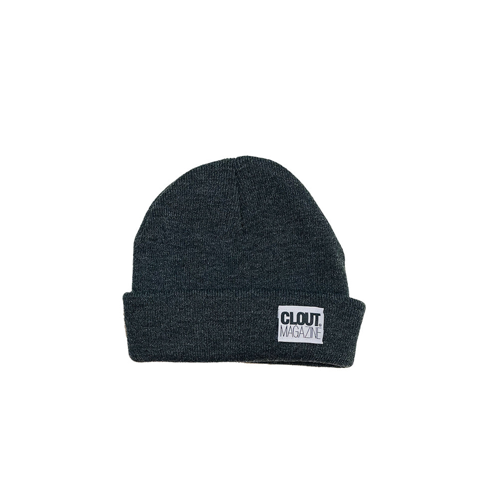 CLOUT MAGAZINE - Gorro de punto con doble pliegue - GRIS PIZARRA