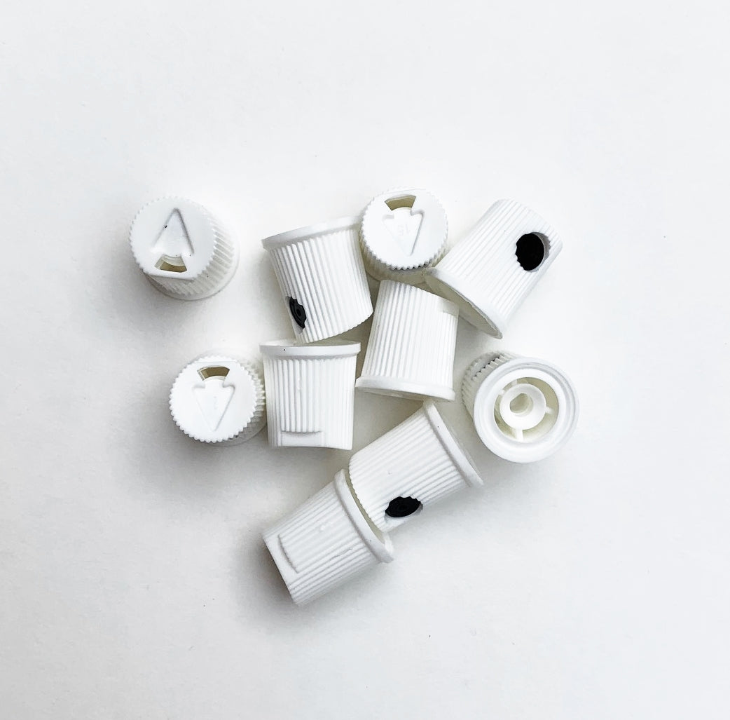 Paquete de 10 Bote de aerosol/tapas/puntas de pintura RUSTO FAT hembra