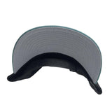 The 'C SYMBOL'  SNAPBACKS (New Era Fit) in BLACK w/ AQUA TEAL Bill, by CLOUT Magazine