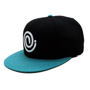 The 'C SYMBOL'  SNAPBACKS (New Era Fit) in BLACK w/ AQUA TEAL Bill, by CLOUT Magazine