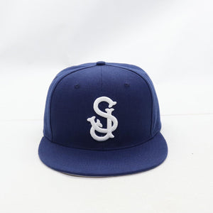 The 'SJ' San Jose SNAPBACKS (New Era Fit) in ROYAL BLUE with WHITE Embroidery, by CLOUT Magazine