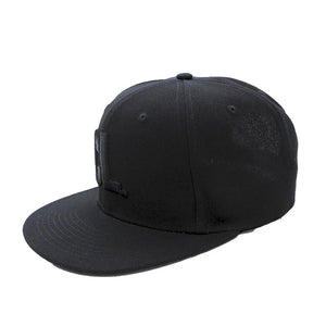 CLOUT CL. Logo SNAPBACK (New Era Fit) in BLACK on BLACK