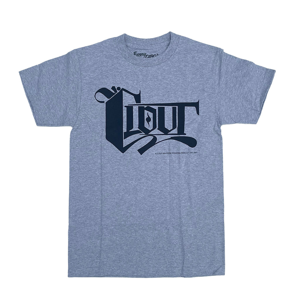 CLOUT OG Logo Men's T-shirt - Gray with Black Print