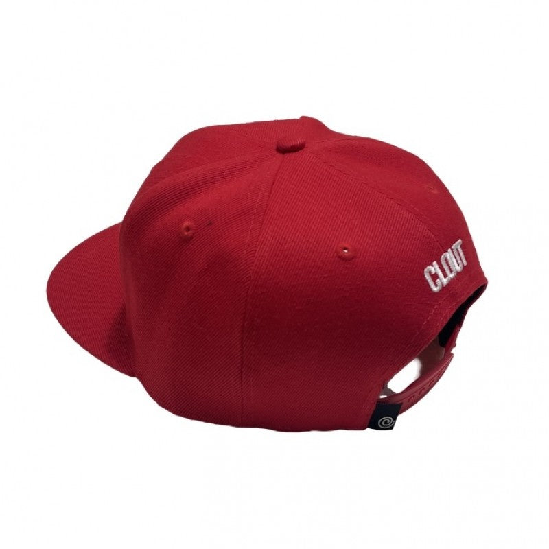 The CLOUT 'OG Logo' SNAPBACK (New Era Fit) in RED, by CLOUT Magazine