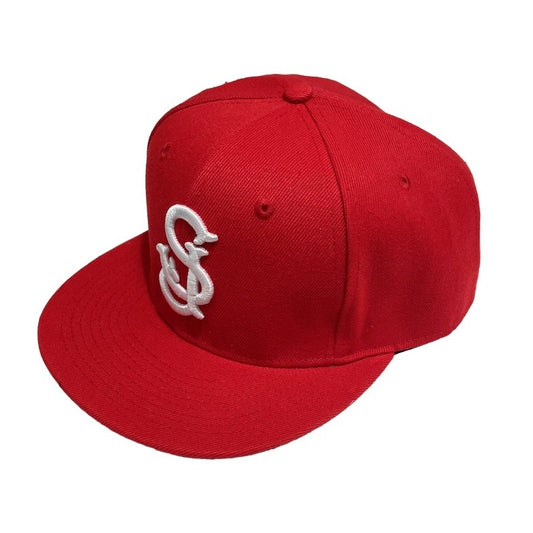 The 'SJ' San Jose SNAPBACKS (New Era Fit) in RED, by CLOUT Magazine