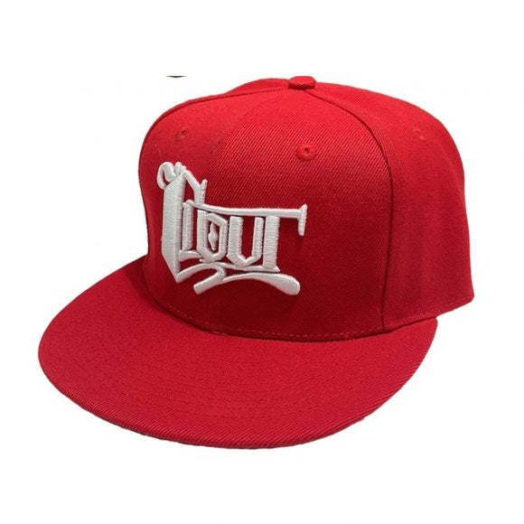 The CLOUT 'OG Logo' SNAPBACK (New Era Fit) in RED, by CLOUT Magazine