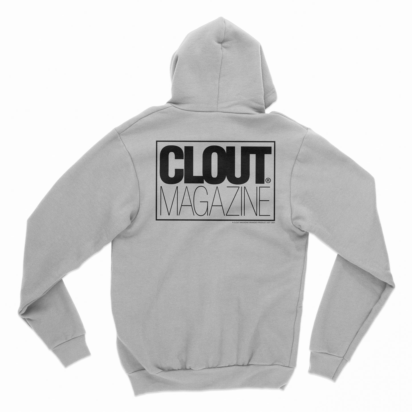 Clout Magazine Zip Up Hoodie - Heather Gray w/ Black Print – CLOUT Magazine