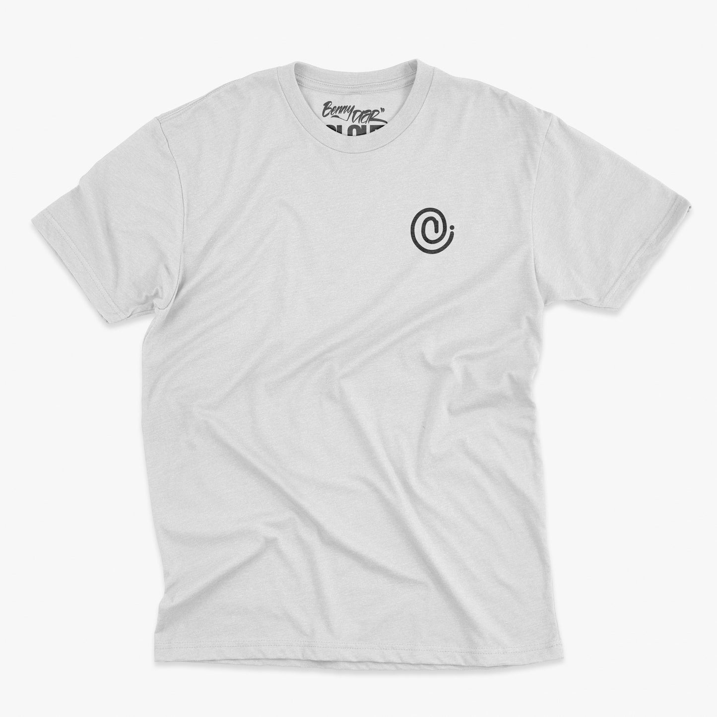 'C Symbol' front w/ CLOUT Magazine back T-Shirt - White w/ Black Print