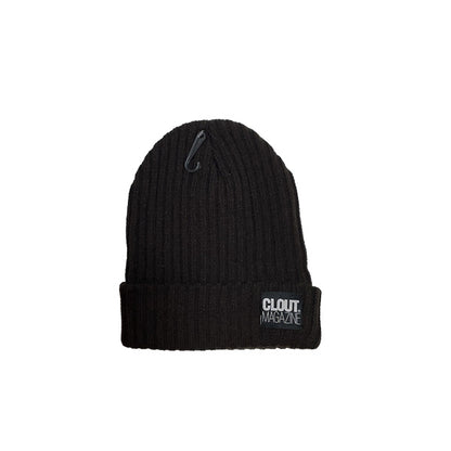 CLOUT MAGAZINE - Gorro de punto con pliegue único - NEGRO