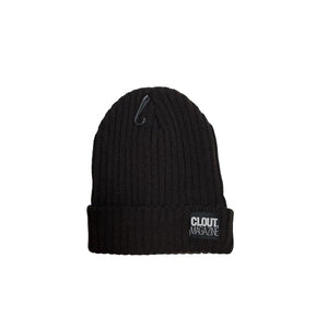CLOUT MAGAZINE - Single Fold Striped Knit Beanie - BROWN