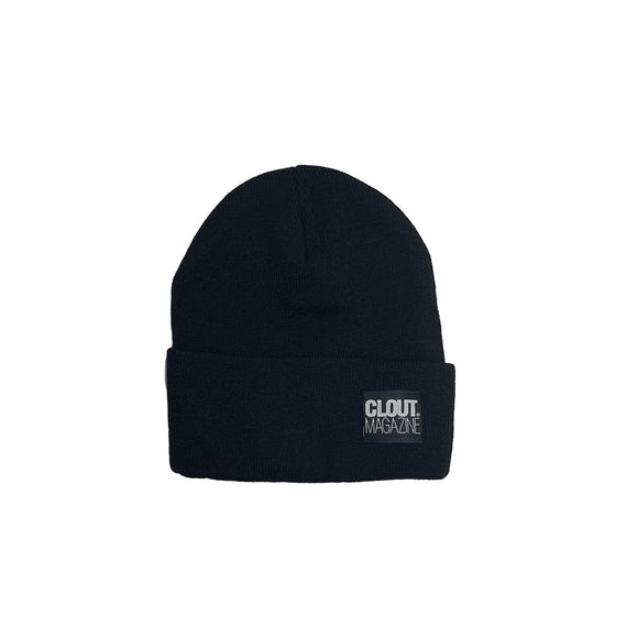 CLOUT MAGAZINE - Single Fold Knit Beanie - BLACK